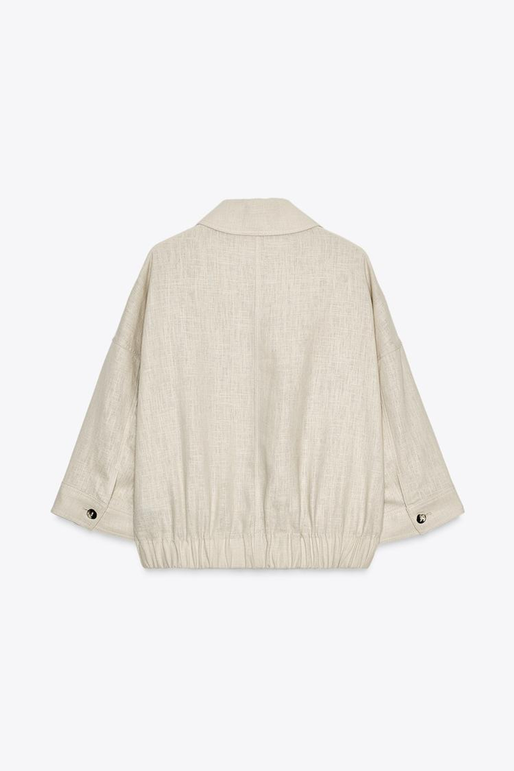 ZARA КУРТКА САФАРИ ИЗО ЛЬНА, ПЕСОЧНЫЙ