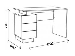 Стол компьютерный "Матеуш 7" (дуб баррик/белый матовый), ЛДСП, Комфорт-S