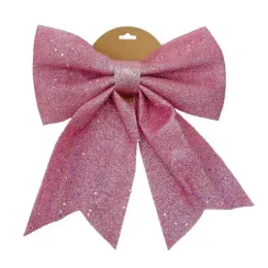 Бант Марго 30x34 см., 1 шт., розовый, Christmas DeLuxe (86838)