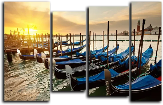 Модульная картина "Венеция. Гондолы"