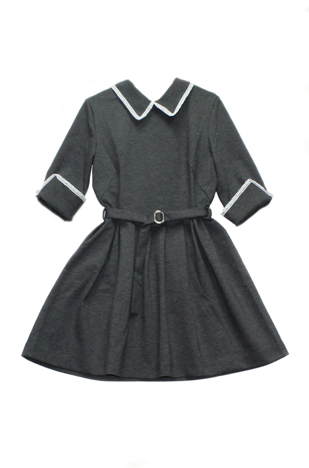 Пт-23,0 Баловень Школьное платье для девочки серое