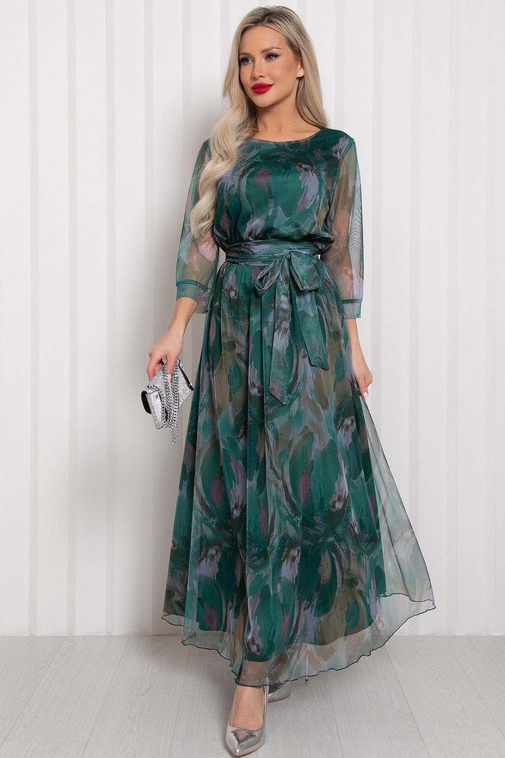 Платье Рафаэлла (зеленое)-46р-р Р11-1233/3 Nikol