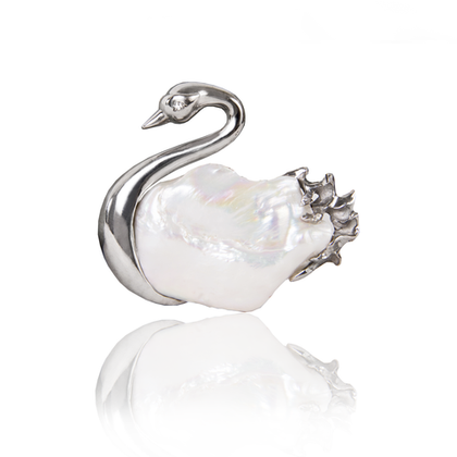 Брошь Лебедь