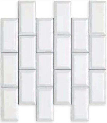 Adex Modernista Biselado PB C/C Blanco Enmallado 30.5x30.9