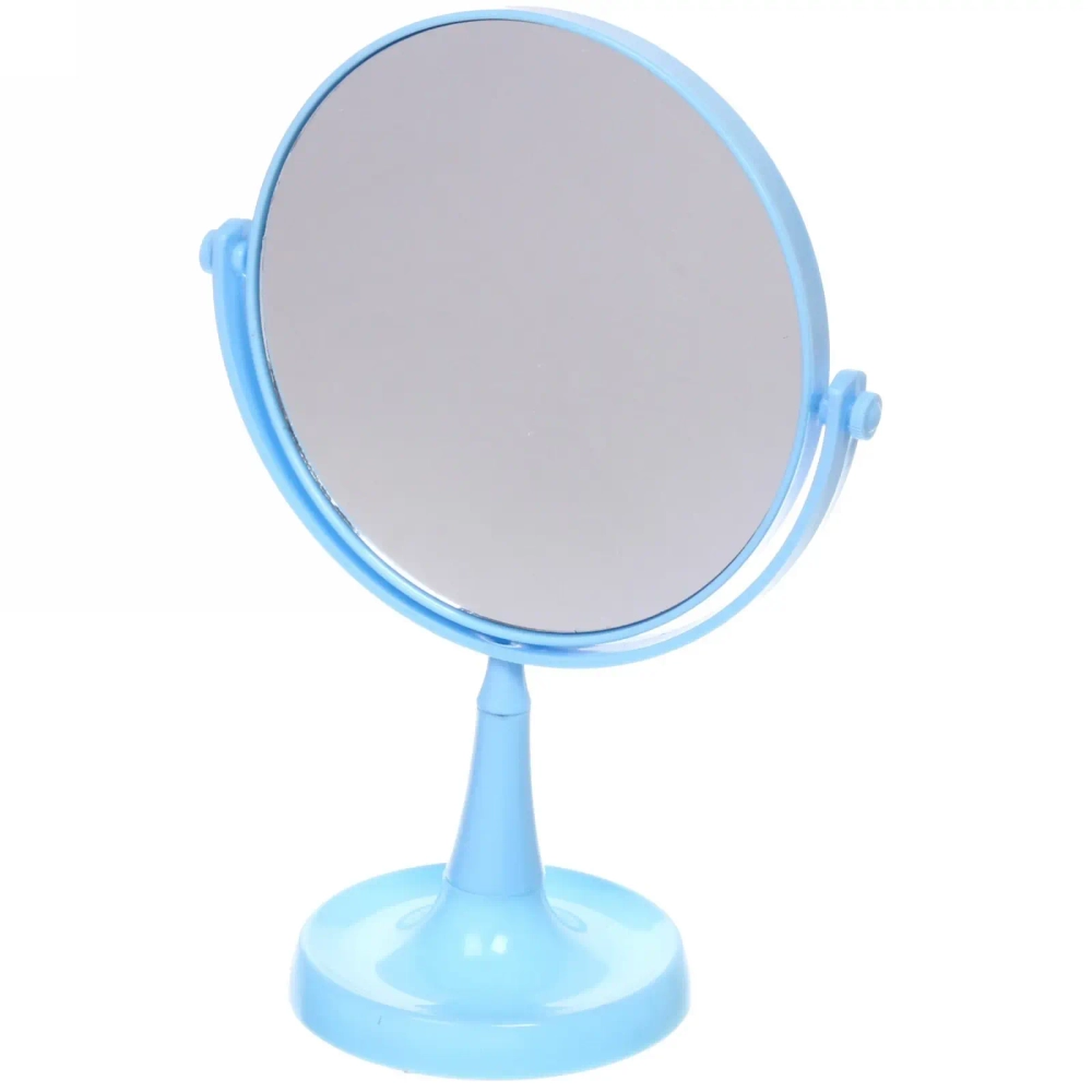 Зеркало настольное на ножке «Beauty», матовое, круг, микс 3 цв, 25,5см, d-15см