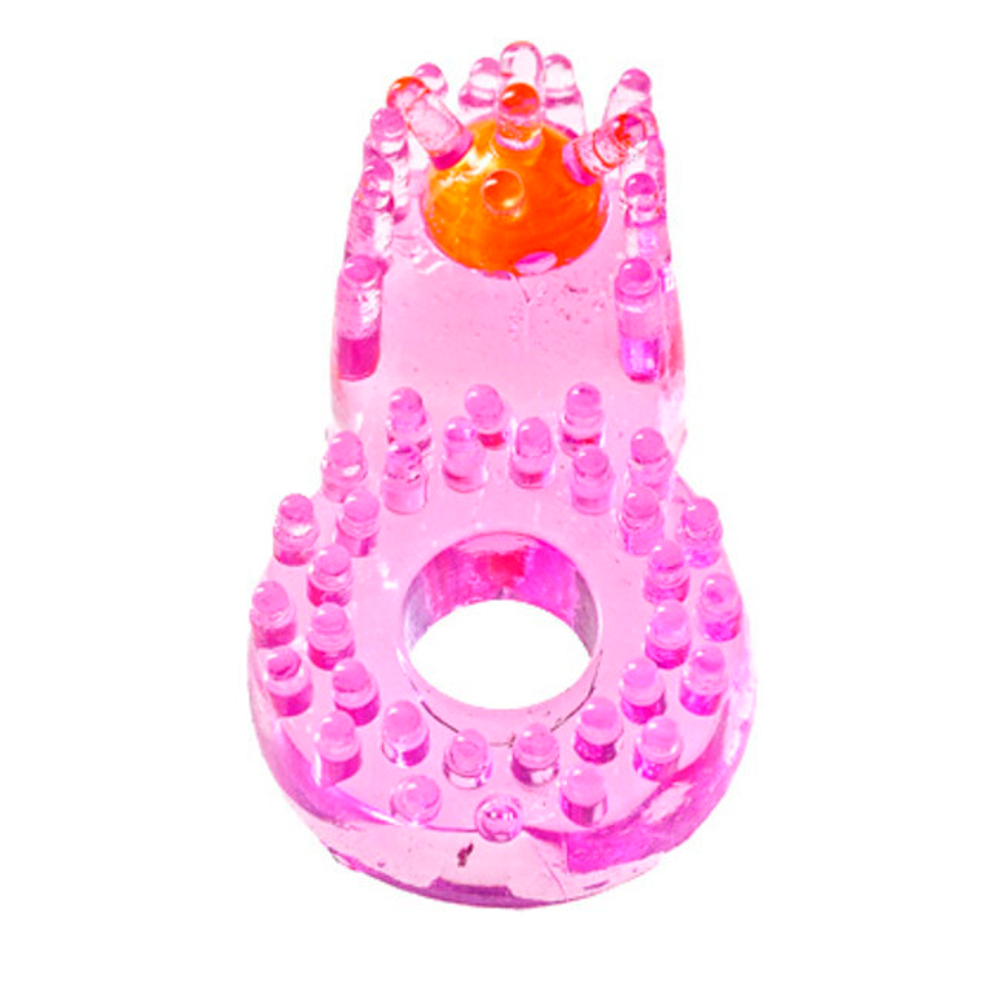 Эрекционное кольцо розовое со стимуляцией клитора (розовый) (Цвет: розовый)