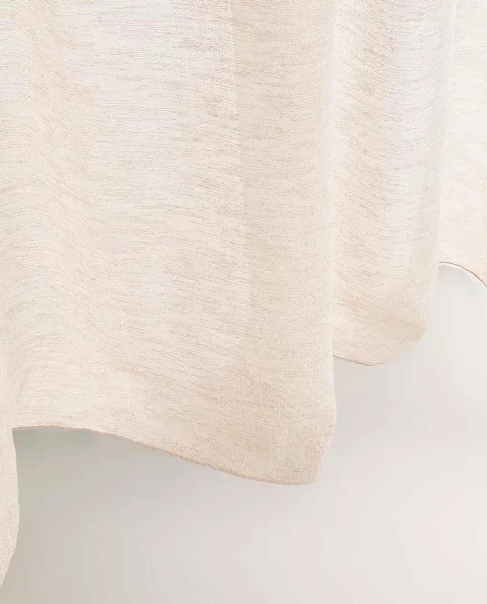 ZARA HOME ПОЛУПРОЗРАЧНАЯ ШТОРА ДВОЙНОЙ ШИРИНЫ, СВЕТЛО-БЕЖЕВЫЙ