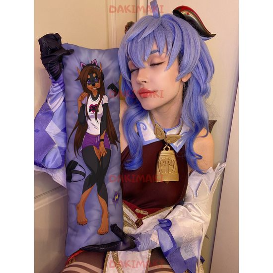 Мини дакимакура фурри Собачка геймер арт. M1195, 60х20 см