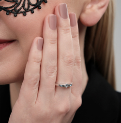 "Лента" кольцо в серебряном покрытии из коллекции "Стиль" от Jenavi