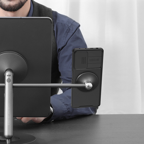 Чехол от Nillkin с встроенным магнитом для смартфона Xiaomi Redmi Note 12 Turbo и Poco F5, серия CamShield Pro Magnetic Case, защитная шторка для камеры