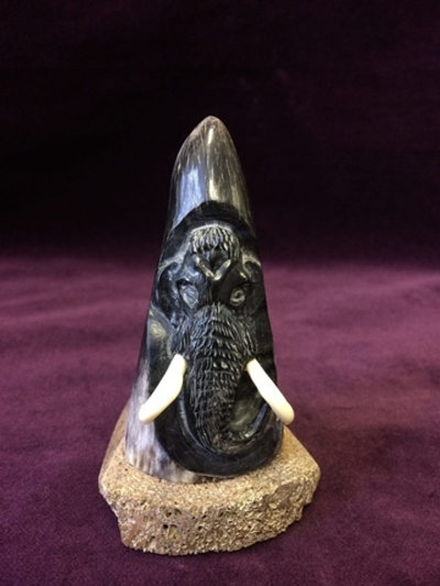 Экран "Мамонт", рог коровы, кость мамонта, цевка