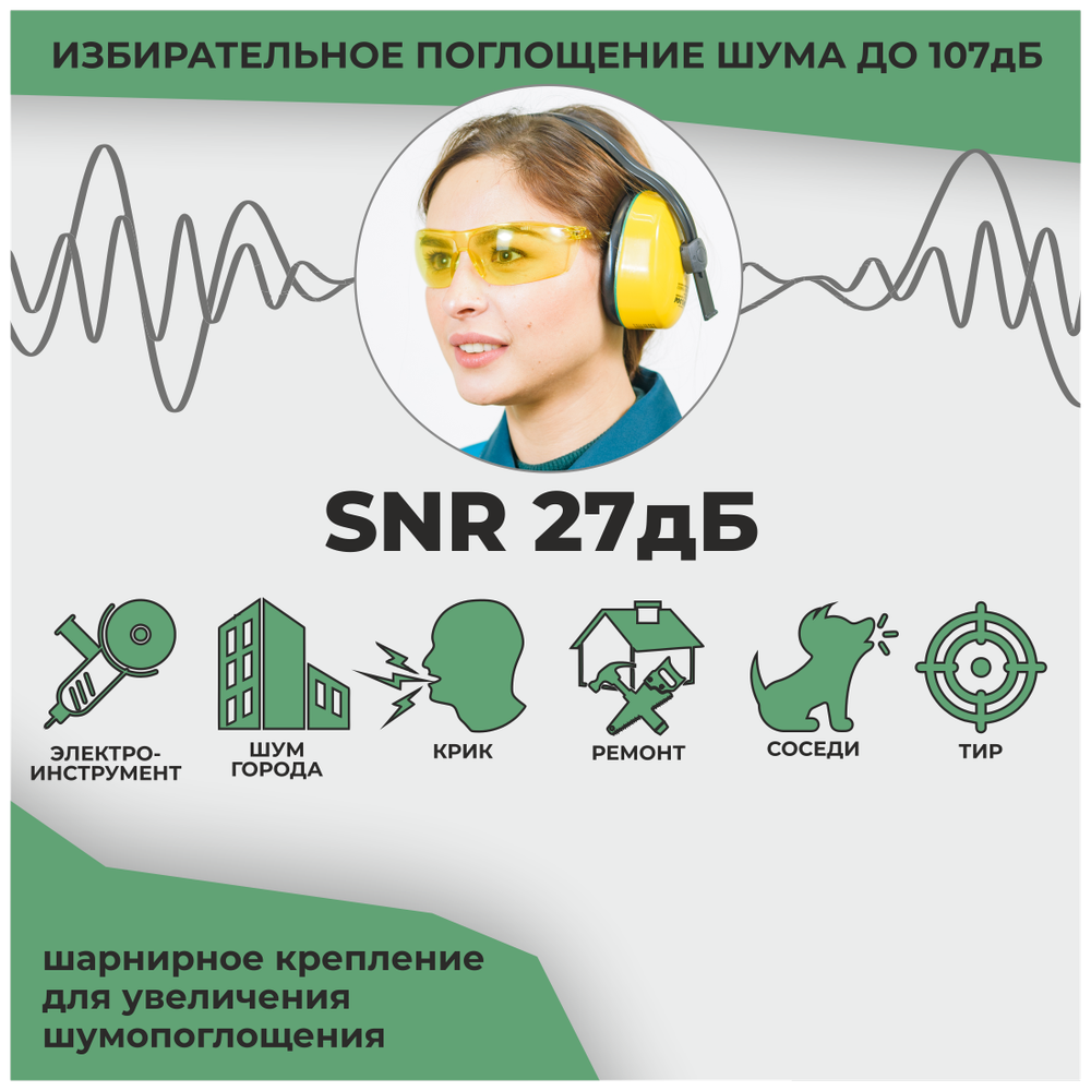 НАУШНИКИ ЗАЩИТНЫЕ СОМ3-1 ЯГУАР