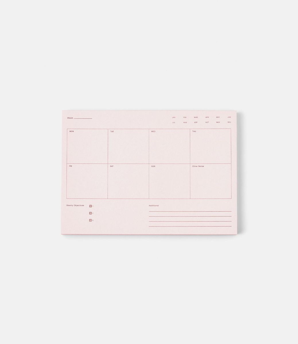 Before Breakfast Weekly Notepad Powder Pink — еженедельный планер