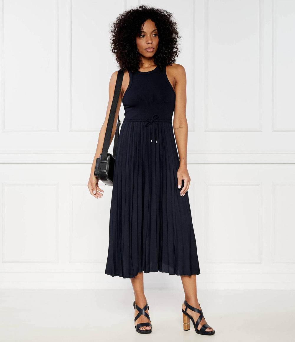 Кожаные босоножки на каблуке Tommy Hilfiger - темно-синий(FW0FW07016)