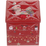 Банка жестяная 9*9*9см «Санта у ёлки»