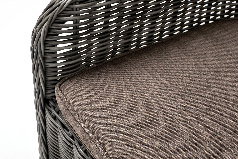 "Эспрессо–80 R" обеденная группа плетеная, цвет графит