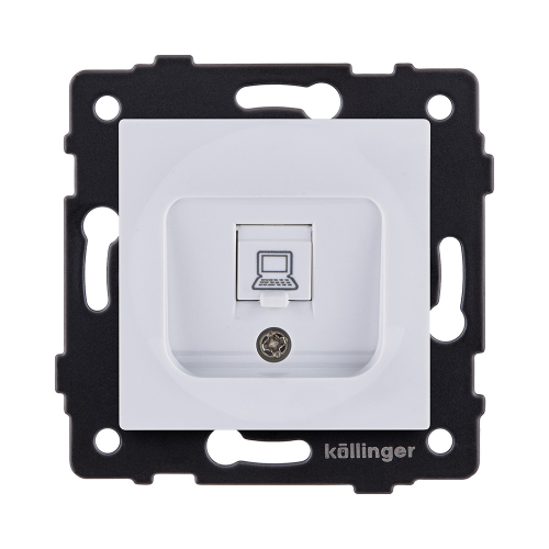 Розетка Ethernet RJ45 Cat.6, белый Kollinger REA-018WH для Aspekt, Eleganz, Reflex
