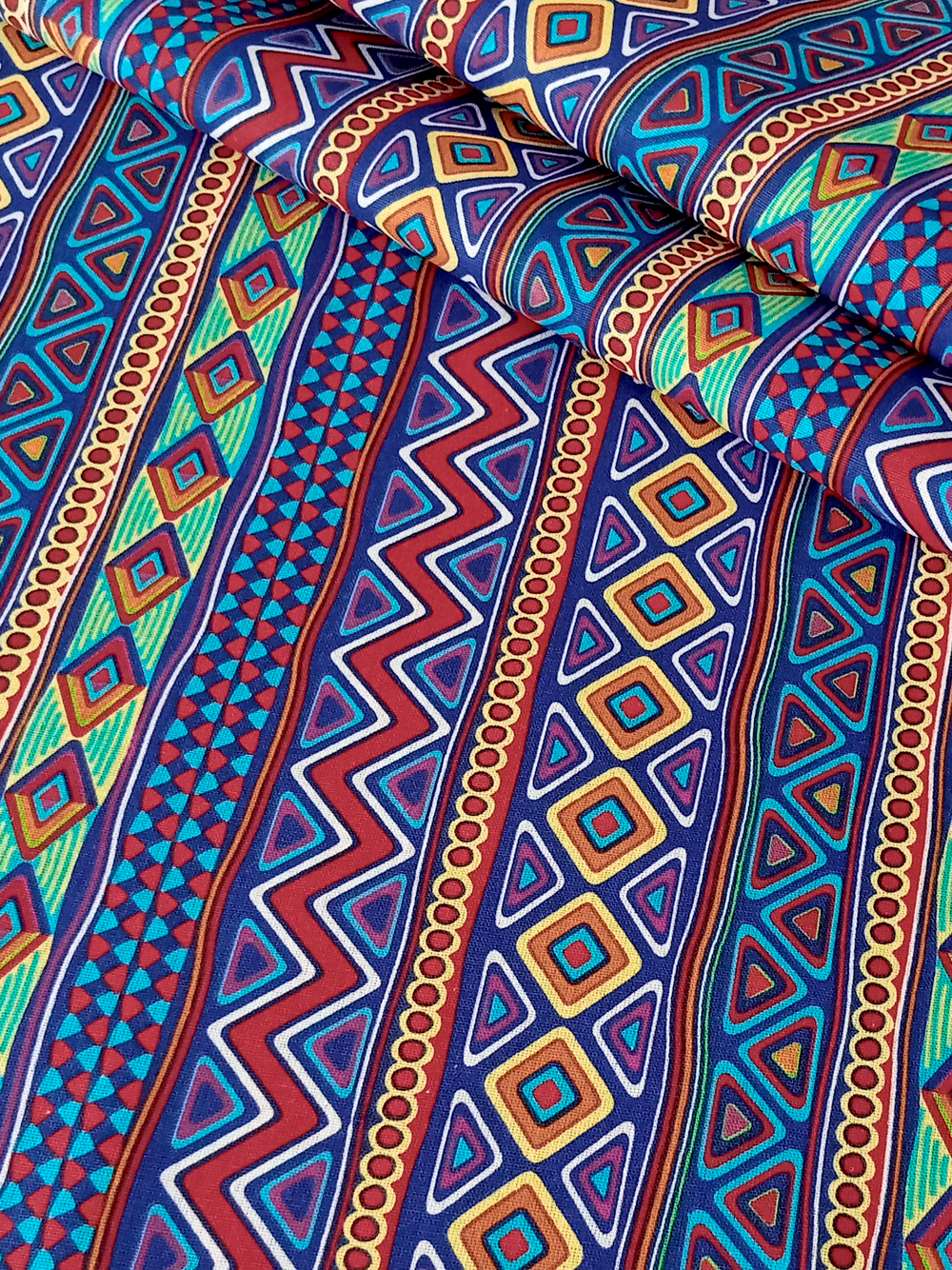 Ткань бязь плательная, рис. " Африканский орнамент", ширина 150 см, арт. 1032