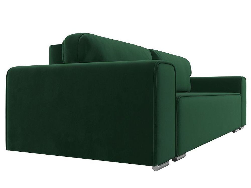 Диван прямой Лига-029, ВЕЛЮР Зеленый