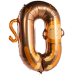 Шар Фольгированный Цифра 0 Зоопарк Обезьяна (Ассорти)