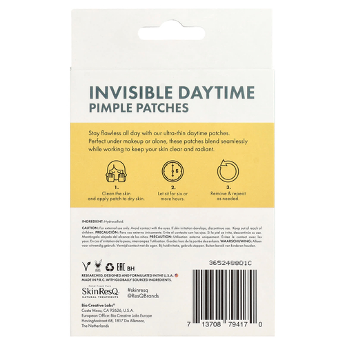 Petal Fresh, SkinResQ™ Natural Treatments, незаметные дневные патчи от прыщей, 108 шт.