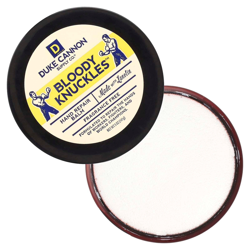 Duke Cannon Supply Co., Bloody Knuckles ™, восстанавливающий бальзам для рук, без отдушек, 141 г (5 унций)