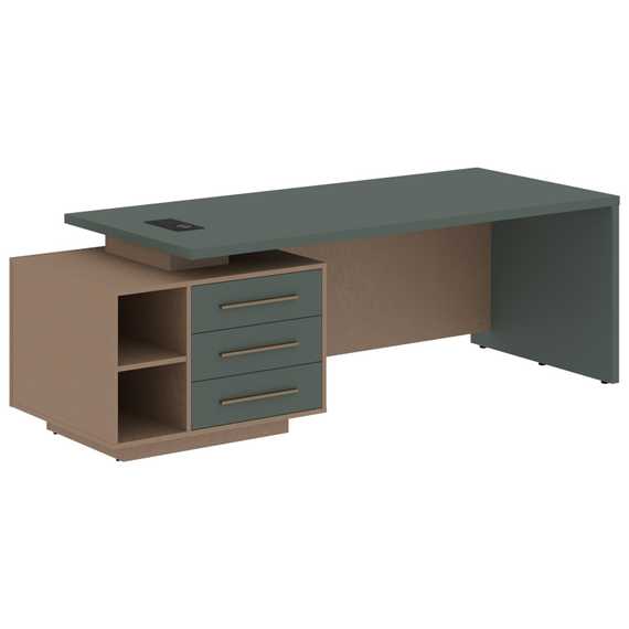 Стол руководителя с тумбой VCT 2390(L)  2300х900х750 VELION