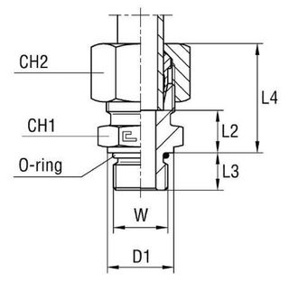 Штуцер FA DL12 UNF 9/16" (корпус)