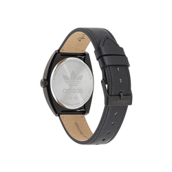 Adidas Originals Wrist Watch Quartz Movement Leather Strap Black Dial Unisex 50m Water Resistant