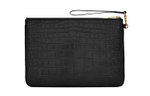 SAINT LAURENT Monogram Leather Tablet Bag Women"s Black