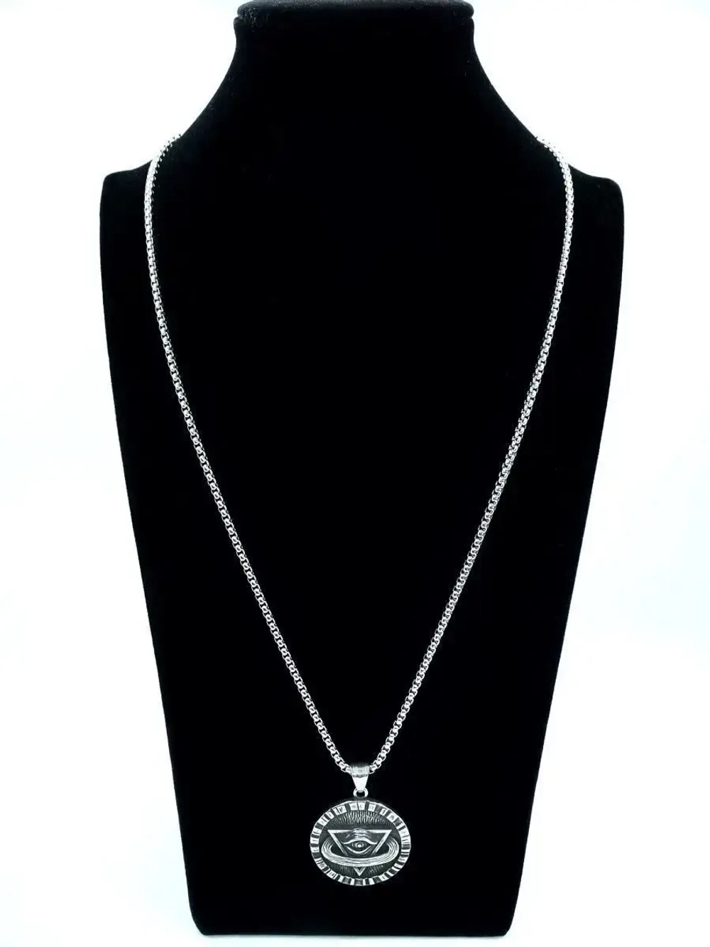 Магический кулон оберег амулет Пирамида с Глазом на цепочке