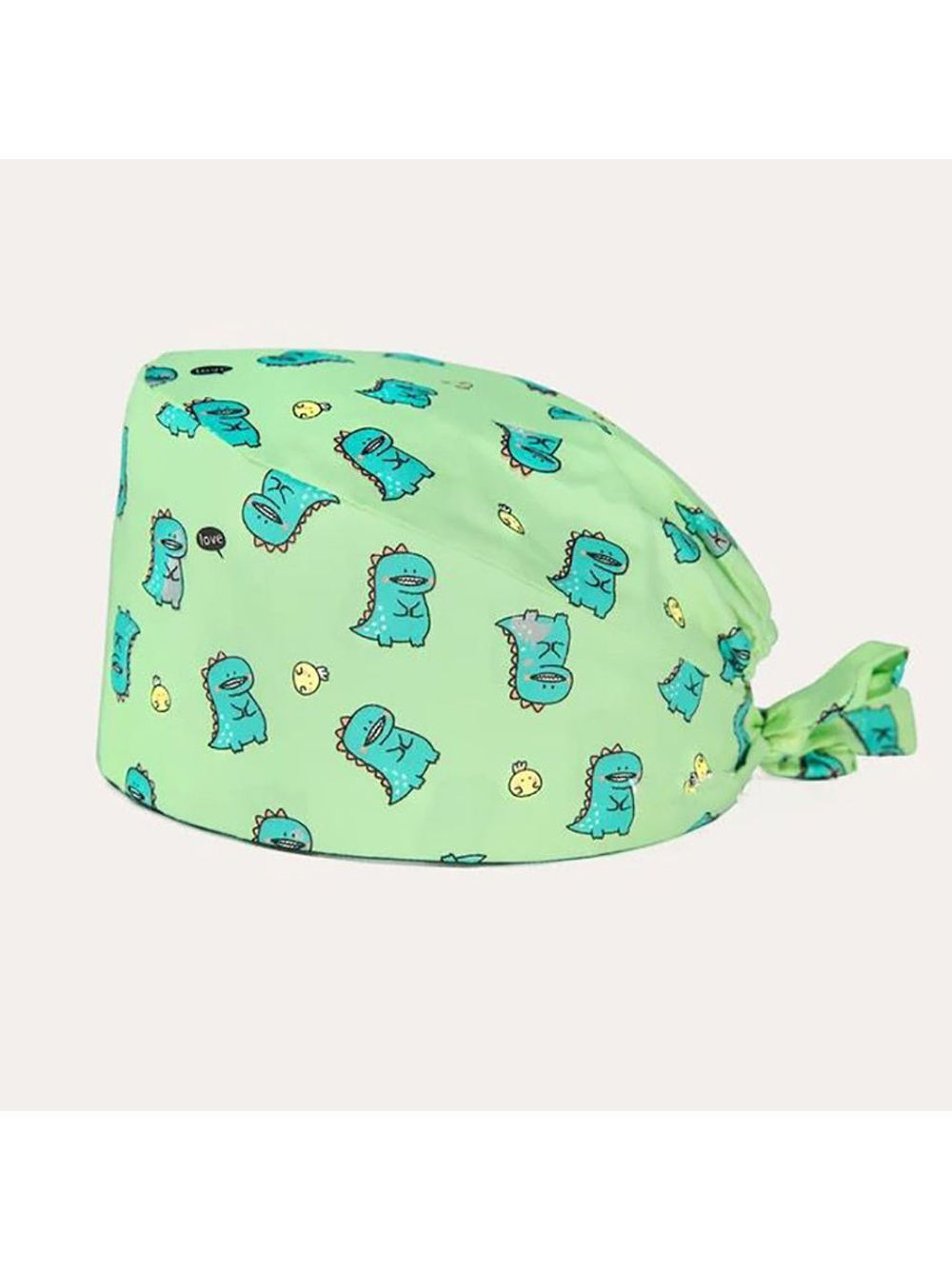 Шапочка медицинская, принт "Динозаврик", зеленый