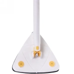 Швабра треугольная с отжимом, ручка 130 см цвет белый