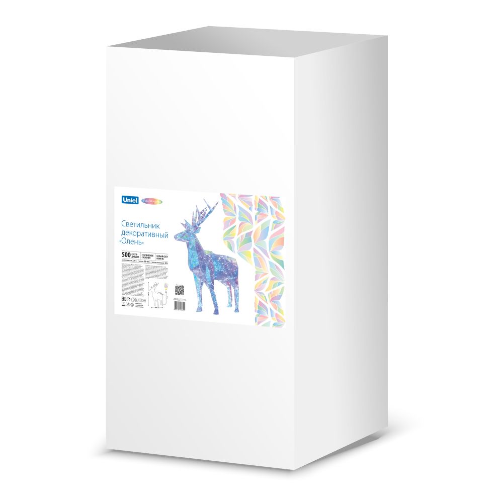 ULD-R501 220V DEER Светильник декоративный Олень. 500 светодиодов. Белый свет. Цвет корпуса радужный. TM Uniel