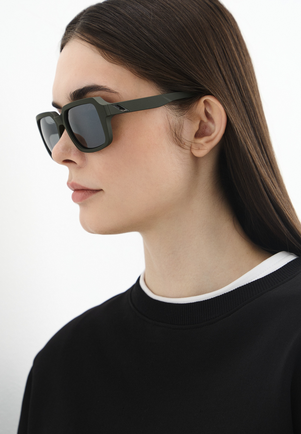 Спортивные очки 100% RIDELEY Soft Tact Army Green - Black Mirror Lens