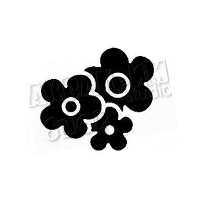 Трафарет для блеск тату "Цветок №6