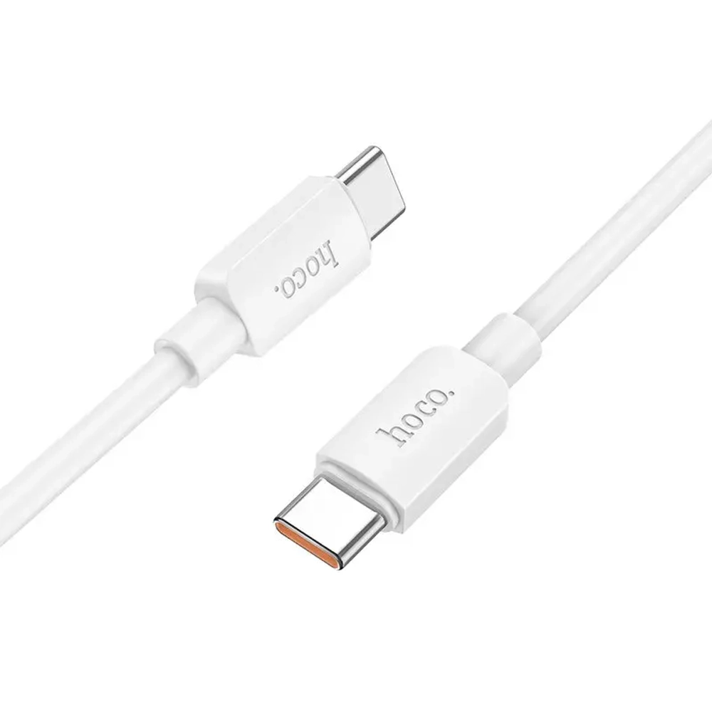 Кабель Hoco X96 Hyper (Type-C) на (Type-C) 5A/100W 100см силиконовый (белый)