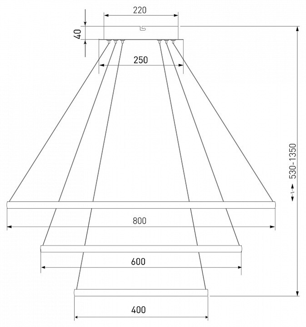 Подвесной светильник Eurosvet Collars 90264/3 черный