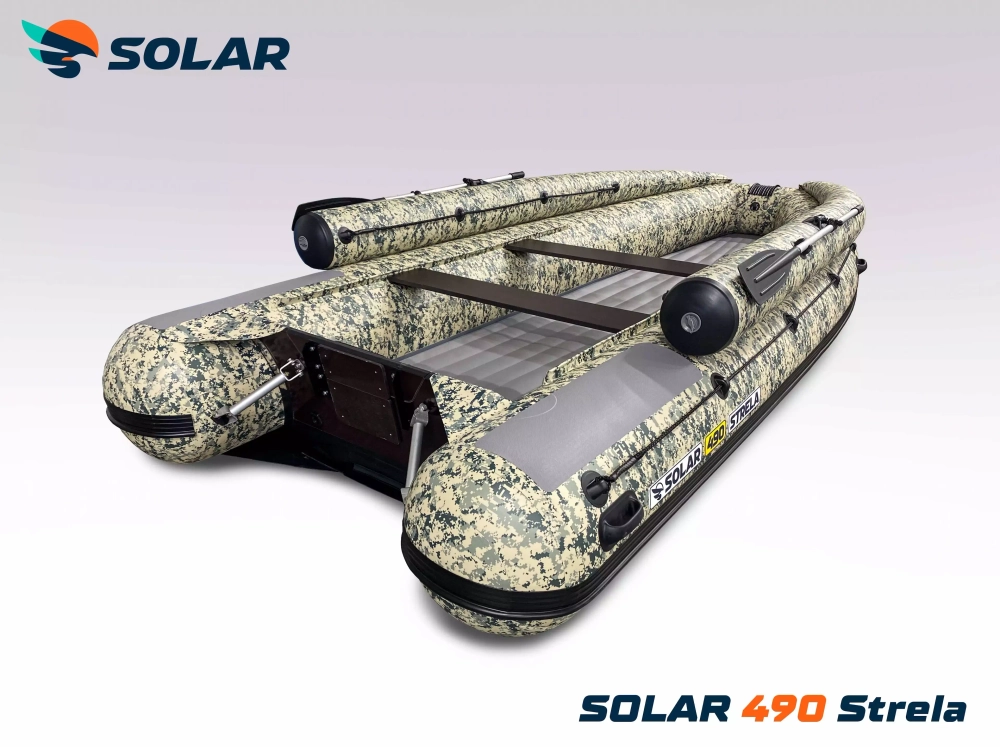 Лодка надувная моторная solar-490 strela jet tunnel с фальшбортом