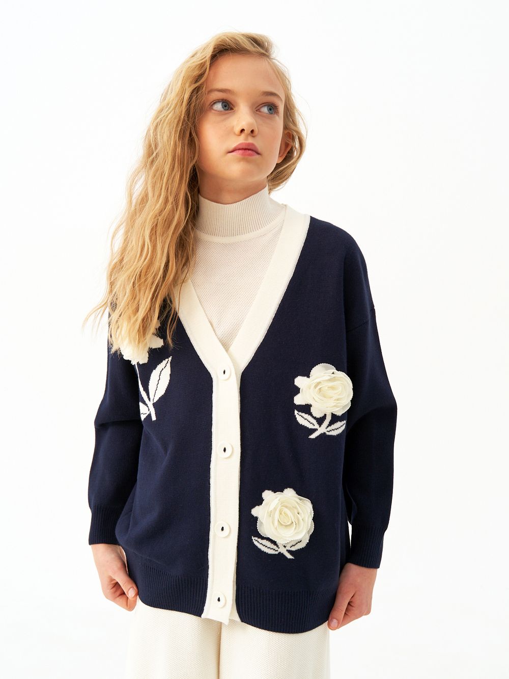 Кардиган для девочки AT1413 синий