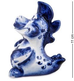 ГЛ- 081 Фигурка «Дракон» (Гжельский фарфор)