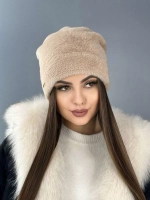 шапка зимняя пушистая из эко меха