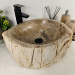 Раковина из окаменелого дерева OD-64573 48*42*16 0175