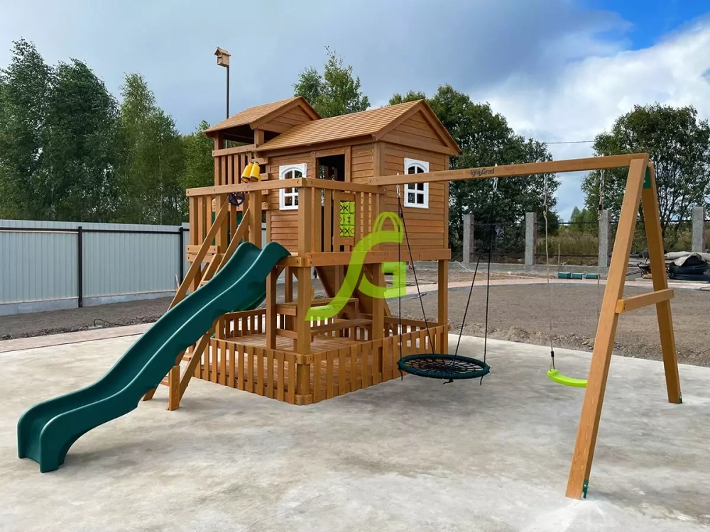 Детская деревянная площадка "Домик 5"