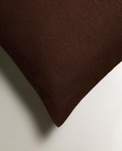 ZARA HOME ОДНОТОННАЯ НАВОЛОЧКА, КОРИЧНЕВЫЙ