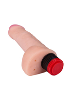 Art-Style №7 – реалистичный вибратор с мошонкой из неоскина, телесный, 19,5 см