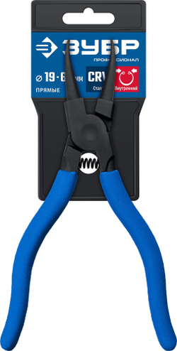 ЗУБР 180 мм, прямые губки, внутренний съемник стопорных колец, Профессионал (22821-1)