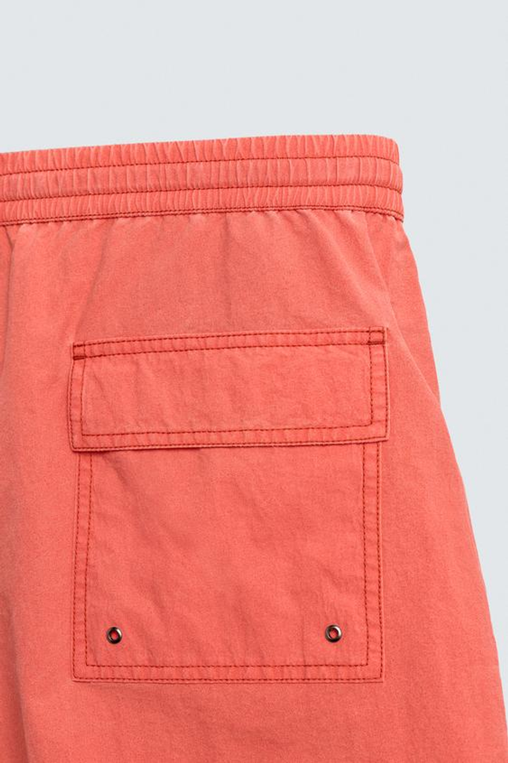 ZARA ПЛАВКИ СРЕДНЕЙ ДЛИНЫ ИЗ ТЕКСТУРИРОВАННОЙ ТКАНИ, КОРАЛЛОВЫЙ