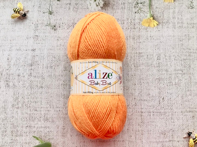 Пряжа ALIZE "Baby Best" 336 оранжевый