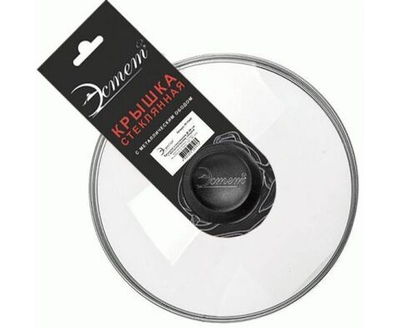 Крышка для сковороды 20 см "Эстет" универсальная стеклянная крышка с пароотводом